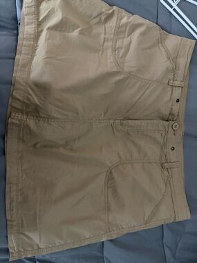 White Stag Khaki Skort Size 18 Knee Length Casual Cotton Stretch Skirt Shorts